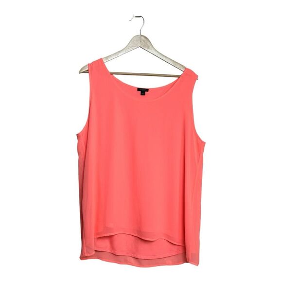 Ann Taylor coral sleeveless top large - Picture 1 of 7
